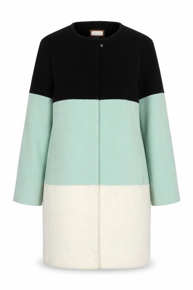 Marks & Spencer Women's Multicoloured Wool Coat, Size 14