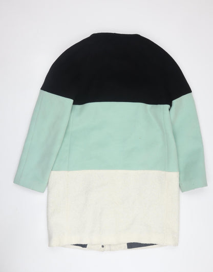 Marks & Spencer Women's Multicoloured Wool Coat, Size 14