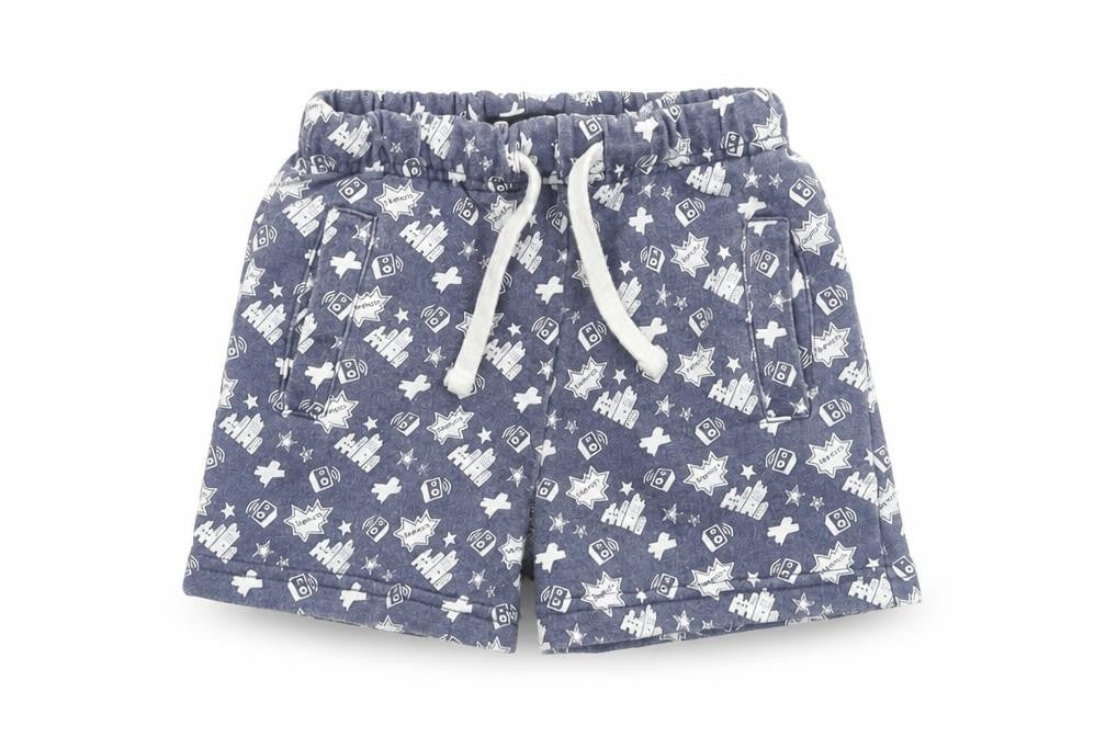 Bench Boys Blue Robot Print Sweat Shorts 3-4 Years