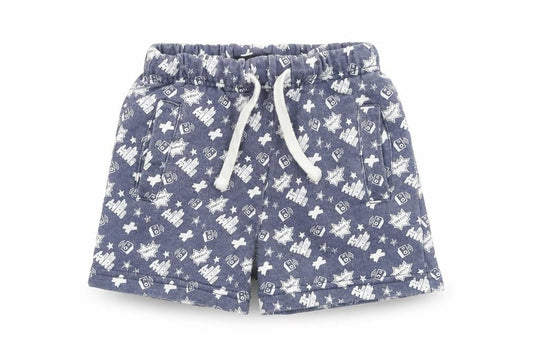 Bench Boys Blue Robot Print Sweat Shorts 3-4 Years