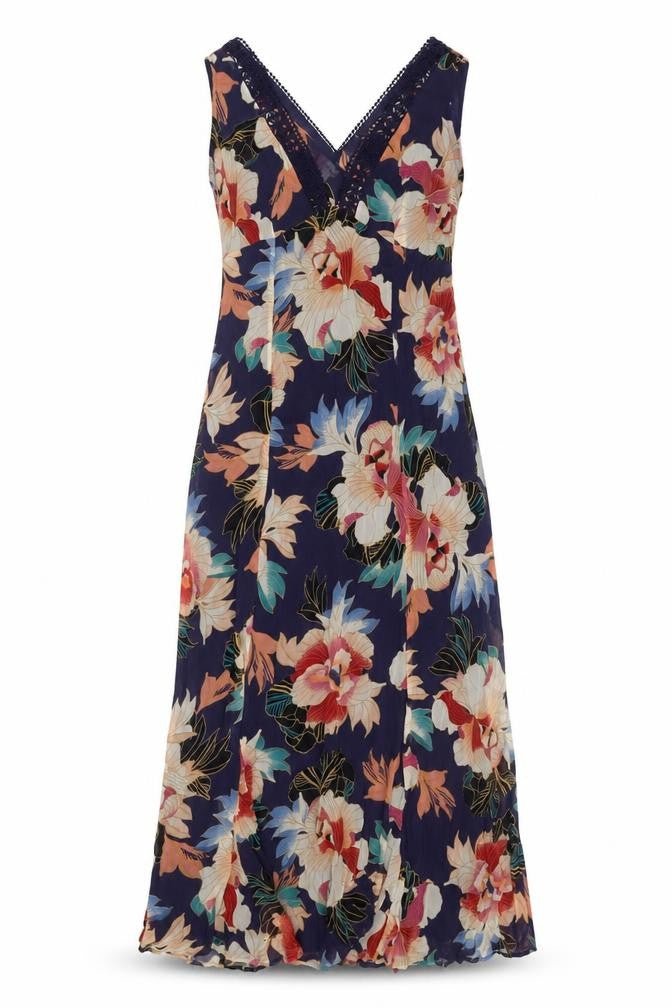 Marks & Spencer Women's Multicoloured Floral Slip Dress Size 12