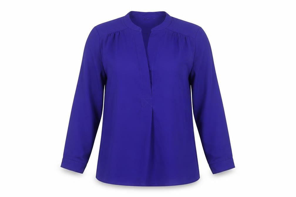 M&Co Women's Purple Collared Blouse Size 10