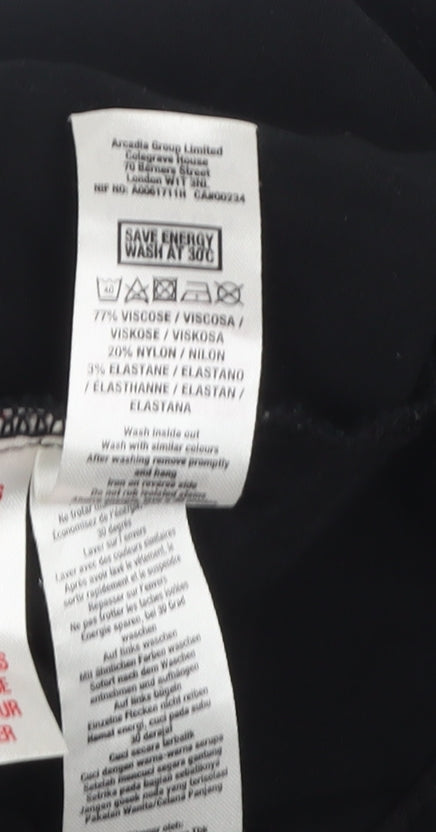 Dorothy Perkins Women's Black Skinny Trousers Size 12