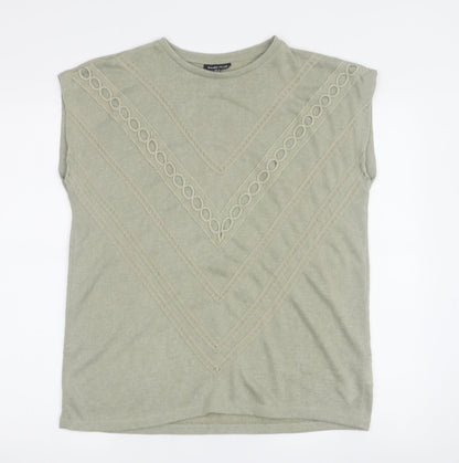 Warehouse Women's Green Basic T-Shirt Size 10