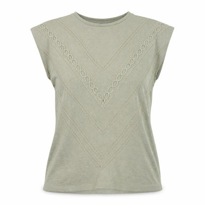 Warehouse Women's Green Basic T-Shirt Size 10