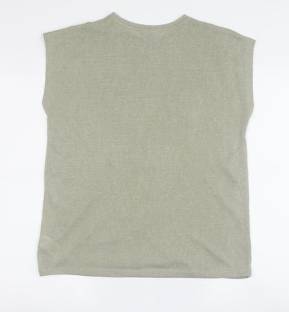 Warehouse Women's Green Basic T-Shirt Size 10