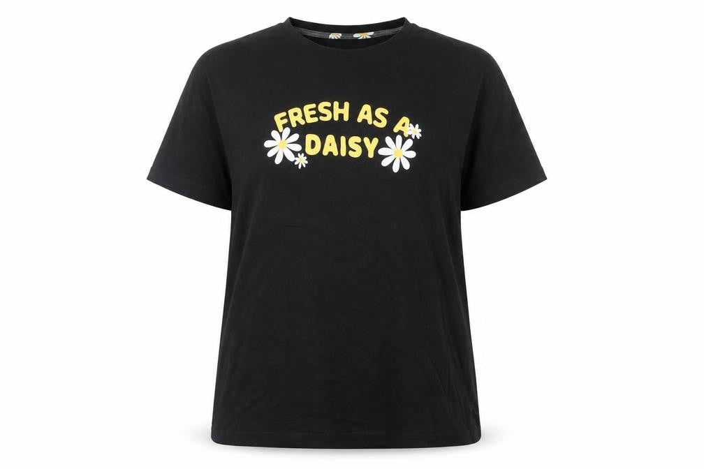 Very Women's Black Graphic Pyjama Top, Size 12-14