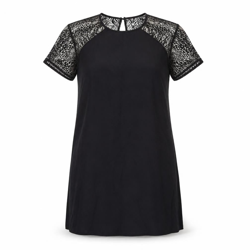 Jack Wills Women’s Black Lace Short Sleeve Dress 12