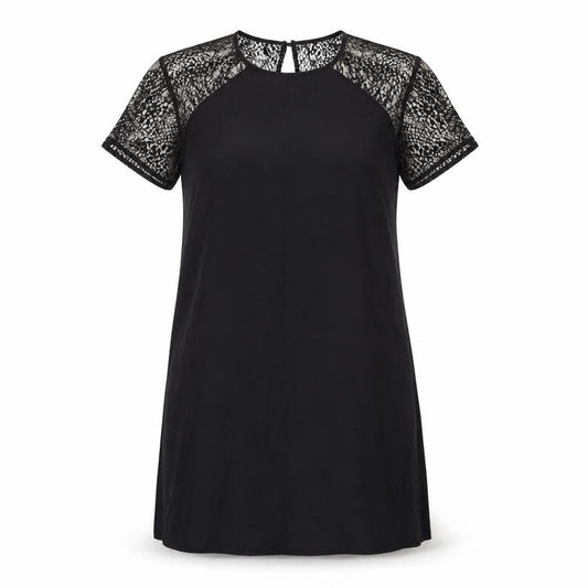 Jack Wills Women’s Black Lace Short Sleeve Dress 12