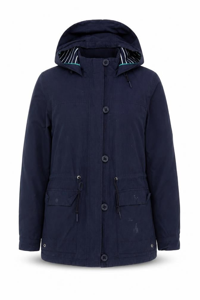 Marks & Spencer Women's Blue Hooded Rain Jacket Size 10