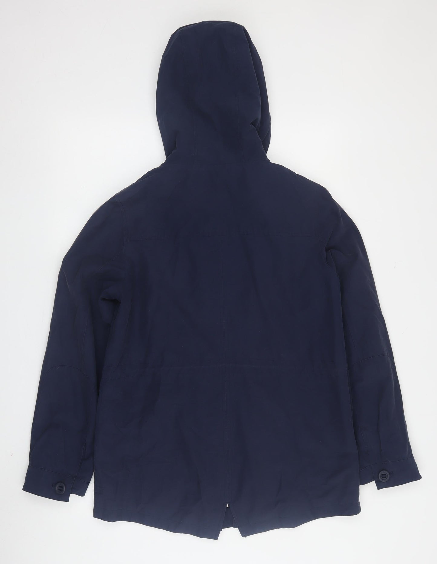 Marks and Spencer Women's Blue Hooded Rain Jacket Size 10
