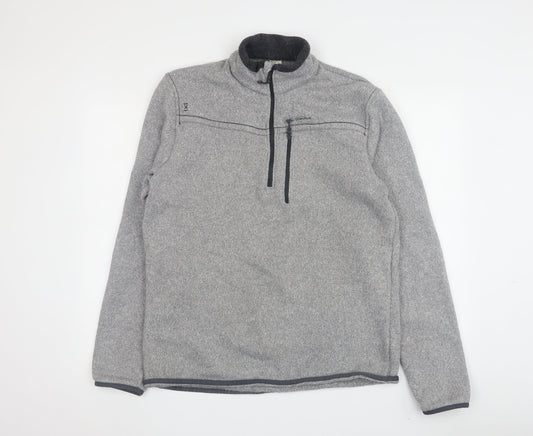 Decathlon Men's Grey XL High Neck Fleece Sweatshirt
