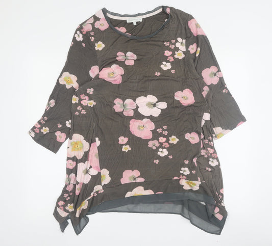 RJR John Rocha Women's Floral Blouse, Size 14, Multicoloured