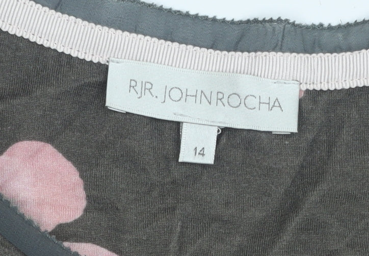 RJR John Rocha Women's Floral Blouse, Size 14, Multicoloured