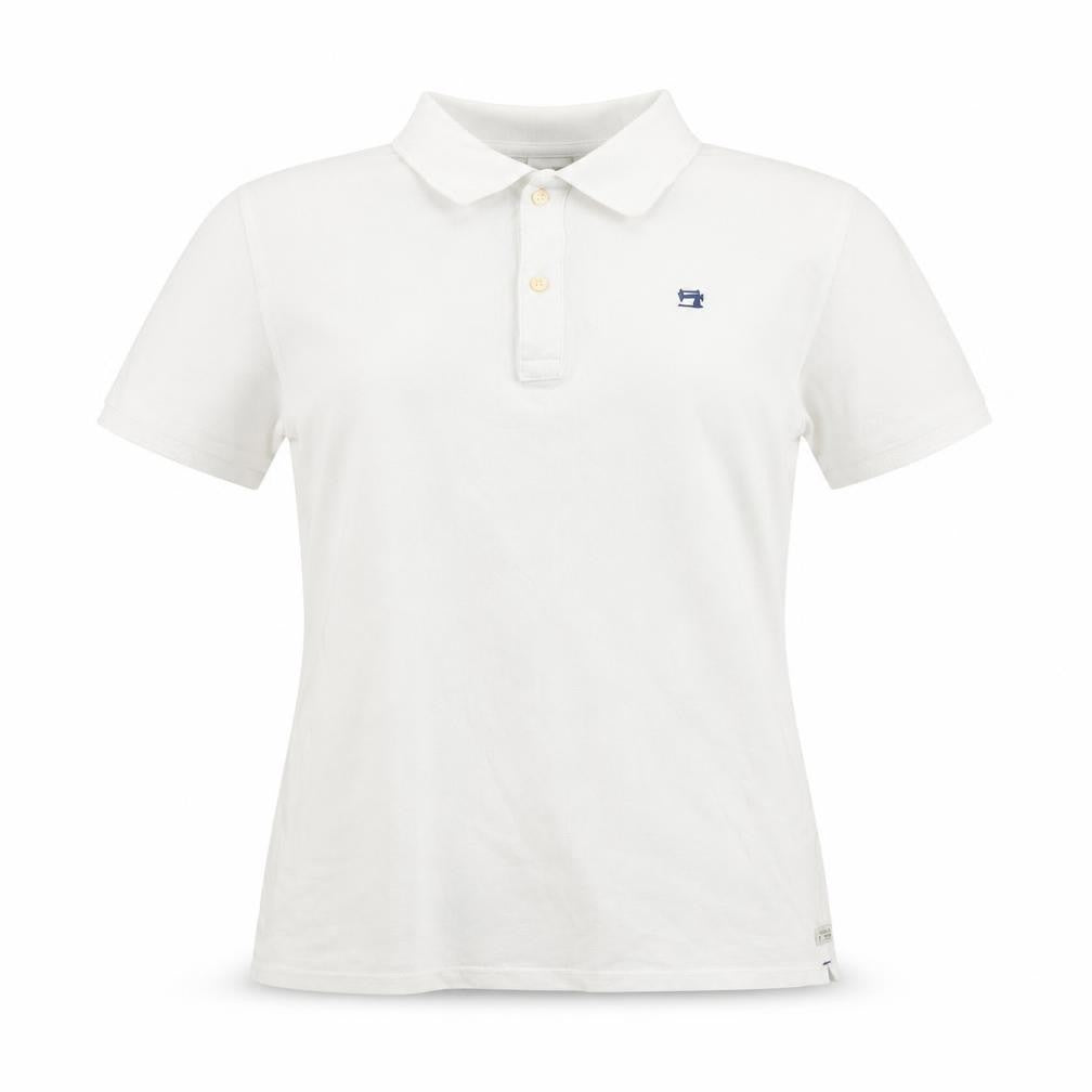 Scotch & Soda Women's White Polo 14 Regular Short Sleeve