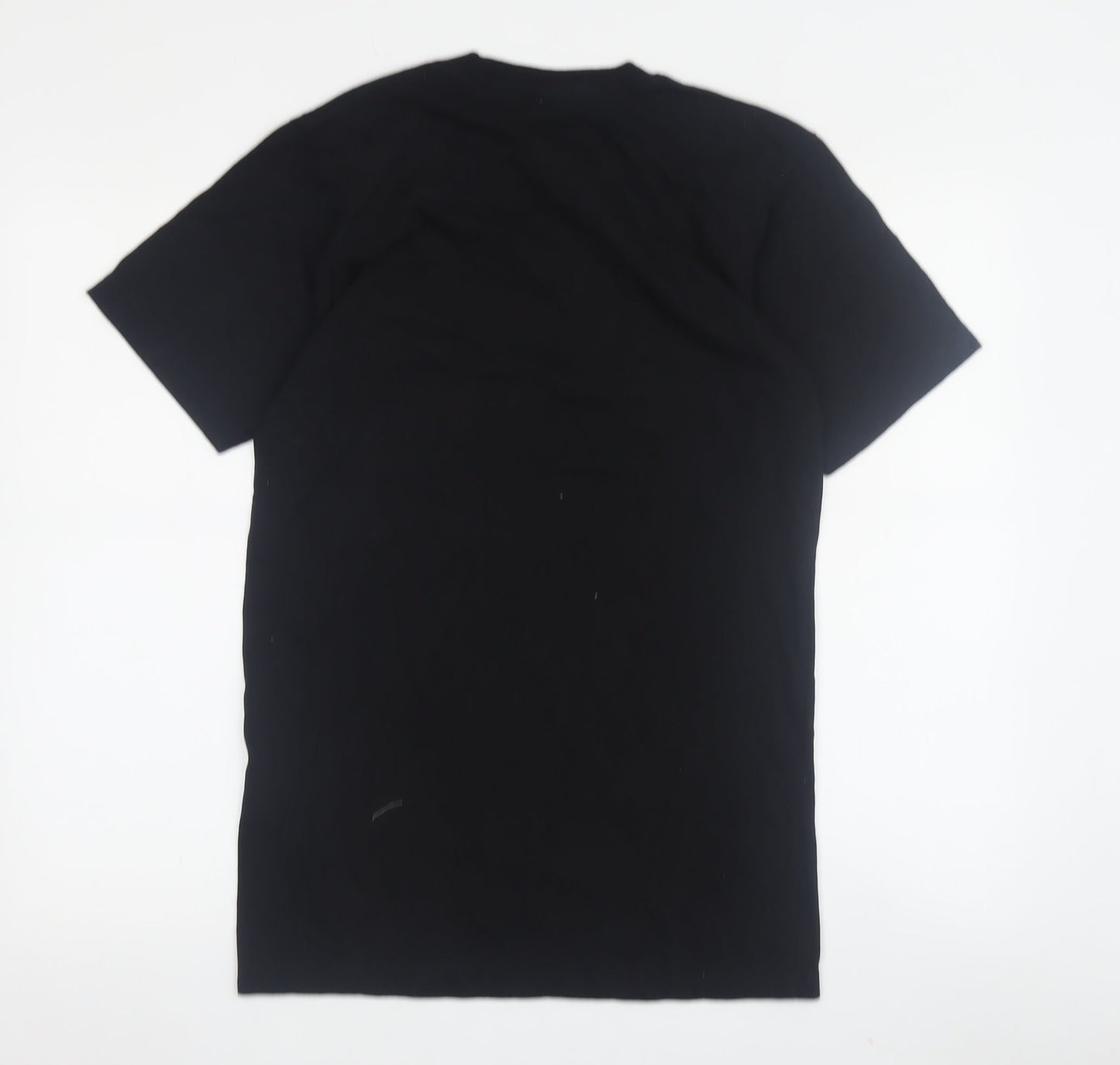 American Apparel Men Black S T-Shirt Crew Neck