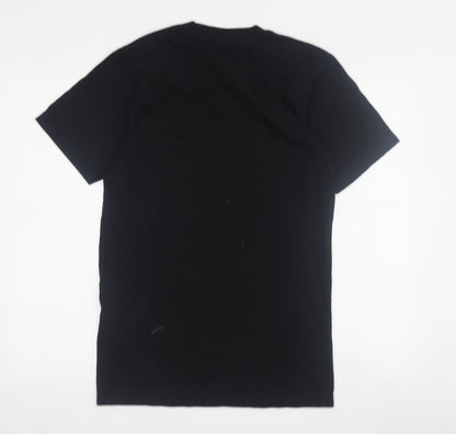 American Apparel Men Black S T-Shirt Crew Neck