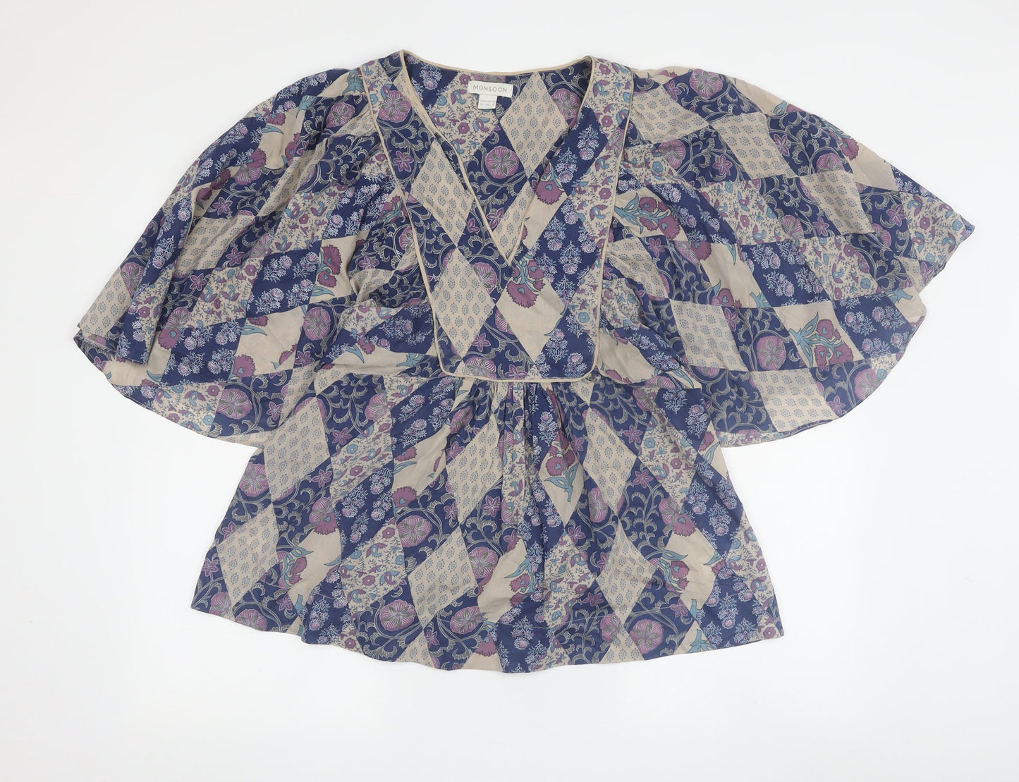 Monsoon Women's Multicoloured Kimono Blouse Size 10