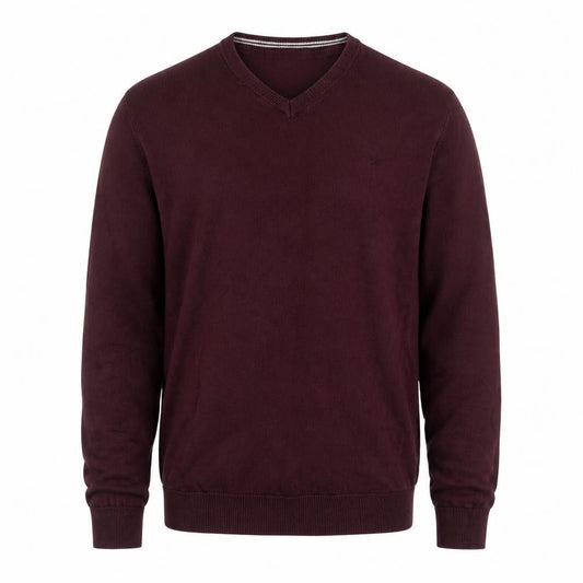 Crew Clothing Red V-Neck Pullover Jumper Medium