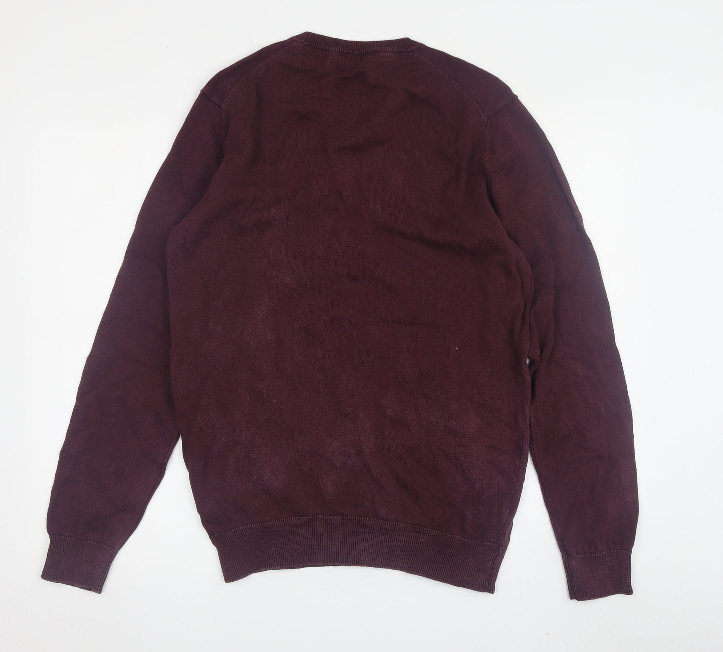 Crew Clothing Mens Red V-Neck Pullover Jumper Medium