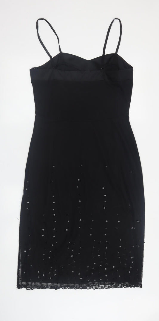 Olsen Black Sequin Women's Dress Size 12 Party Cocktail