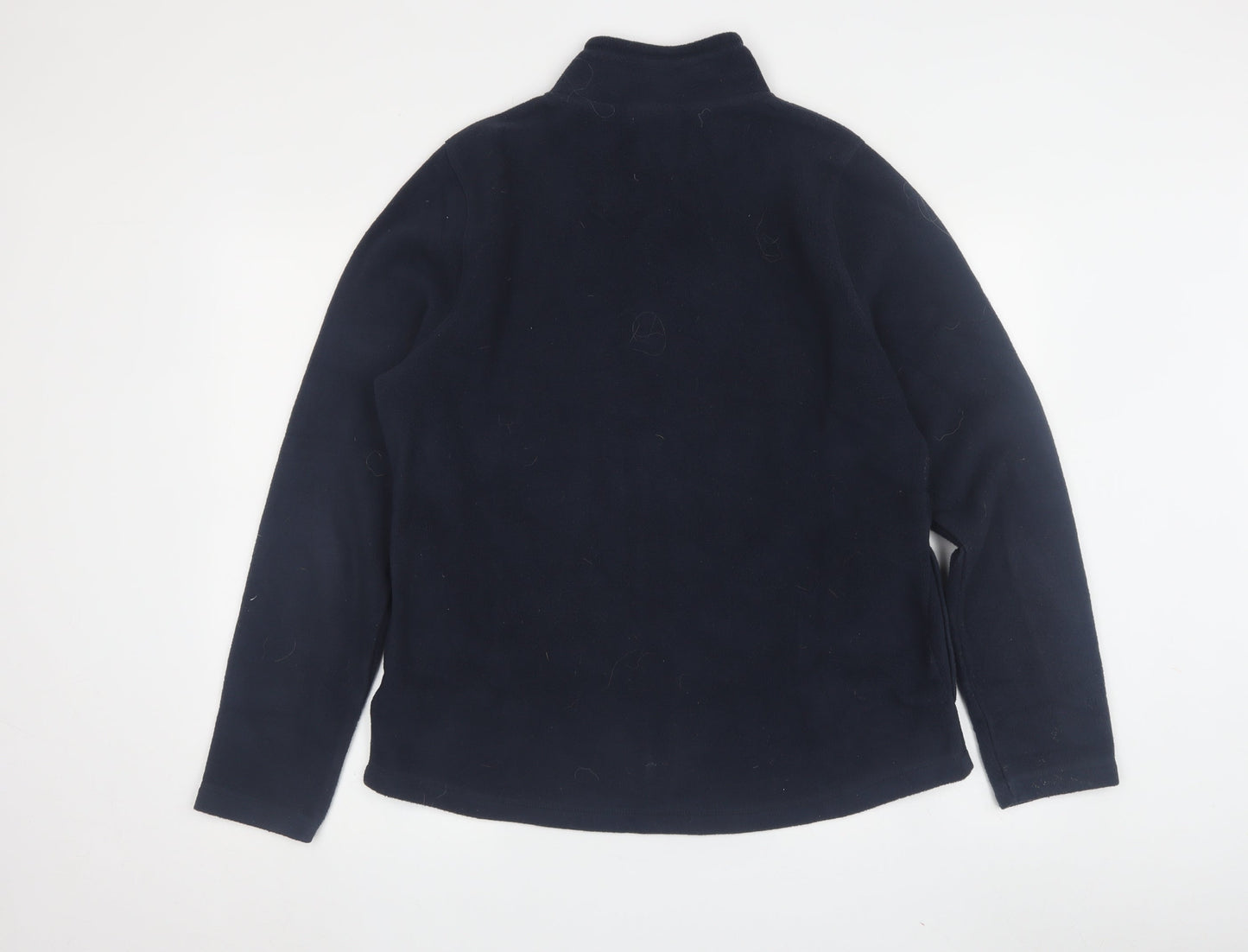 Weird Fish Women's Blue Fleece Jacket Size 14 Casual
