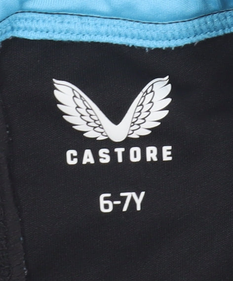 Castore Boys Black Athletic Shorts 6-7Y Football Wear