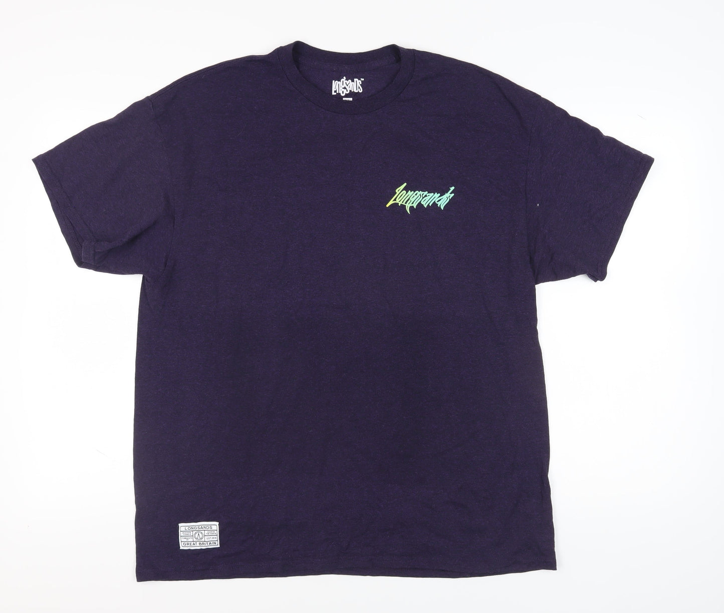 Longsands Purple XL Unisex Graphic T-Shirt