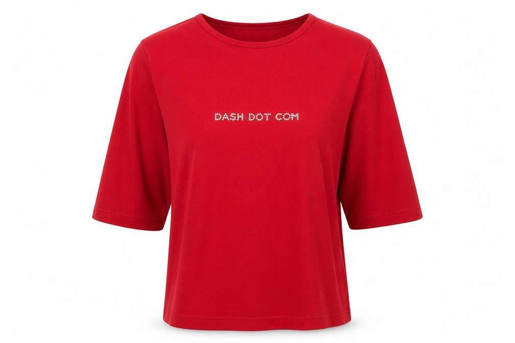 Dash Women's Red 3/4 Sleeve T-Shirt Size 18