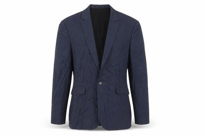 Front view of ASOS Men's Blue Single-Breasted Blazer Jacket 40 Regular