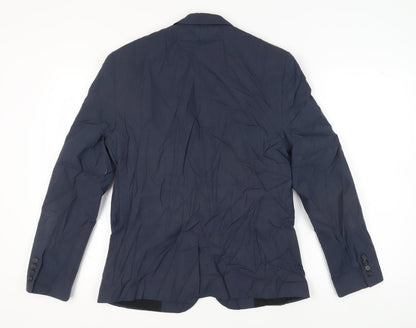 Back view of ASOS Men's Blue Single-Breasted Blazer Jacket 40 Regular