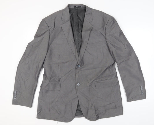 Marino Vicci Men's Grey Blazer, Size 46R, Formal Jacket