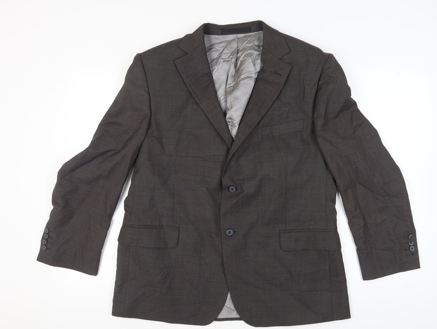 Marks and Spencer Men's Neutral Wool Blazer, 44S