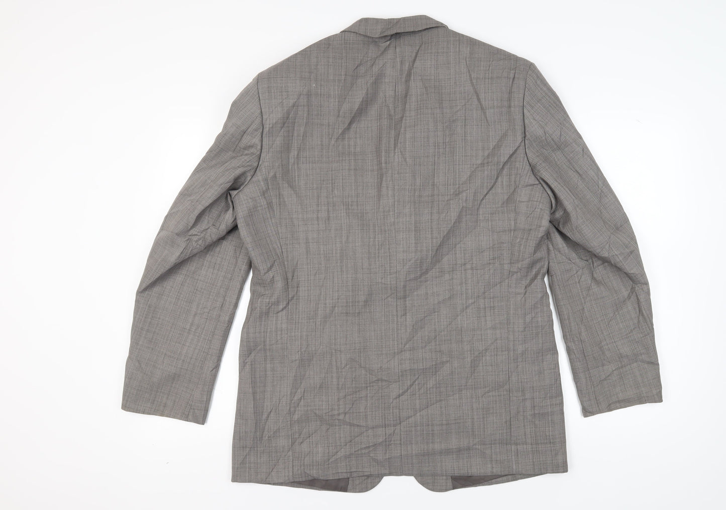 Zantos Men's Grey Check Blazer, Size 42, Business Wear