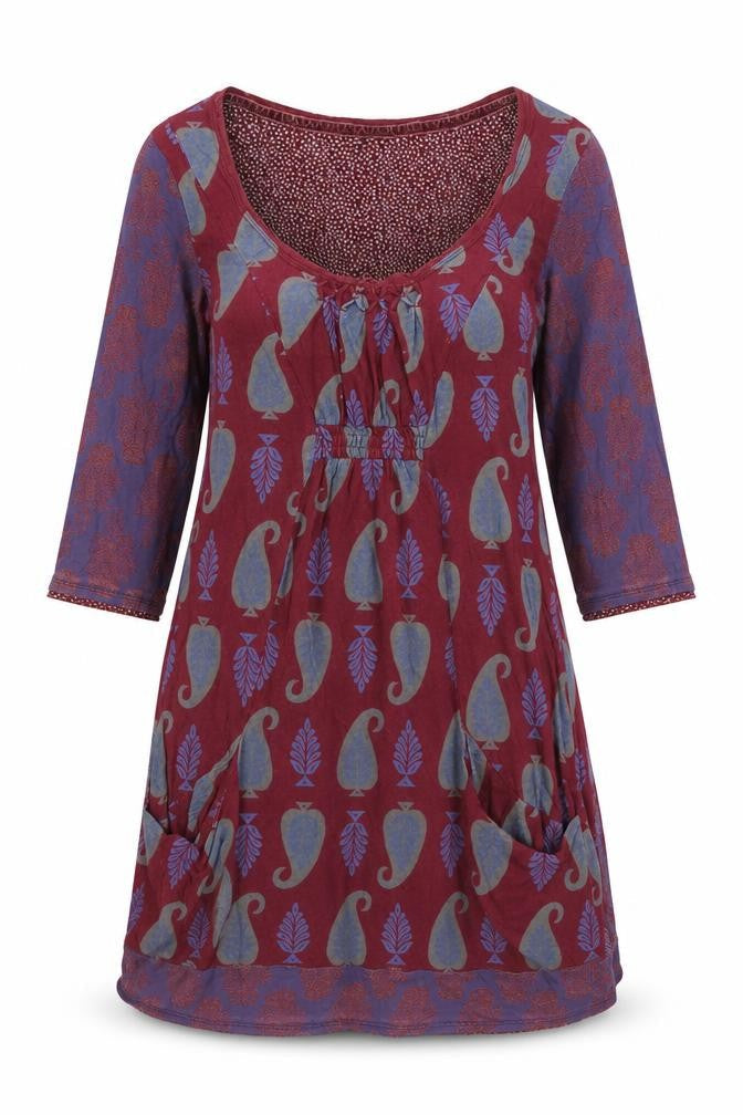 White Stuff Women's Multicoloured Paisley Tunic Blouse Size 8