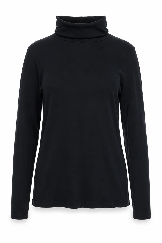 GAP Black Roll Neck Jersey Top Size S