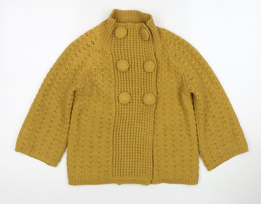 River Island Women's Yellow Cardigan Size 8