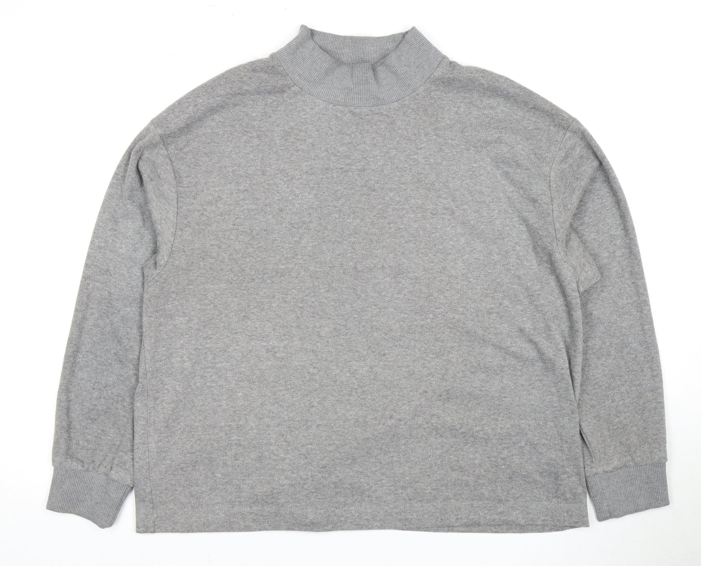 Marks and Spencer Women's Grey Mock Neck Sweatshirt