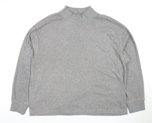 Marks and Spencer Women's Grey Mock Neck Sweatshirt