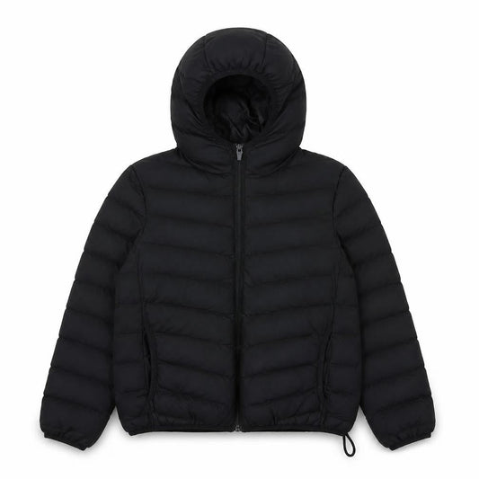 Front view of Ruby Tuesday girls’ black puffer jacket 9/10 years