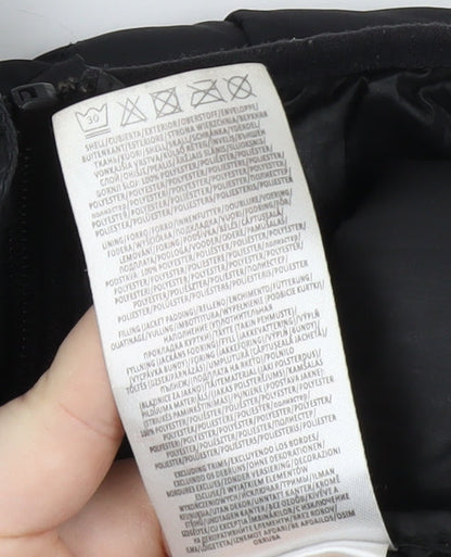 Close-up detail of Ruby Tuesday girls’ black puffer jacket 9/10 years