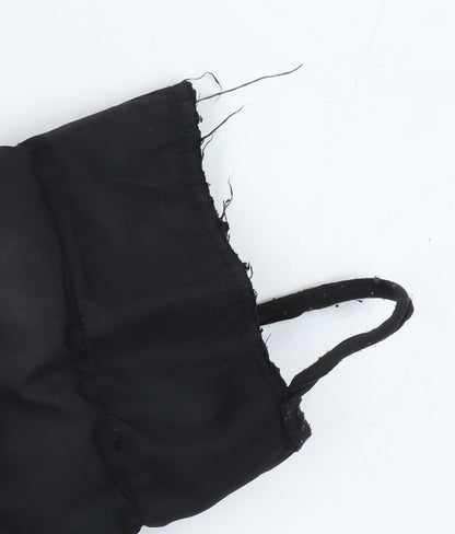 Brand and care label for Ruby Tuesday girls’ black puffer jacket 9/10 years