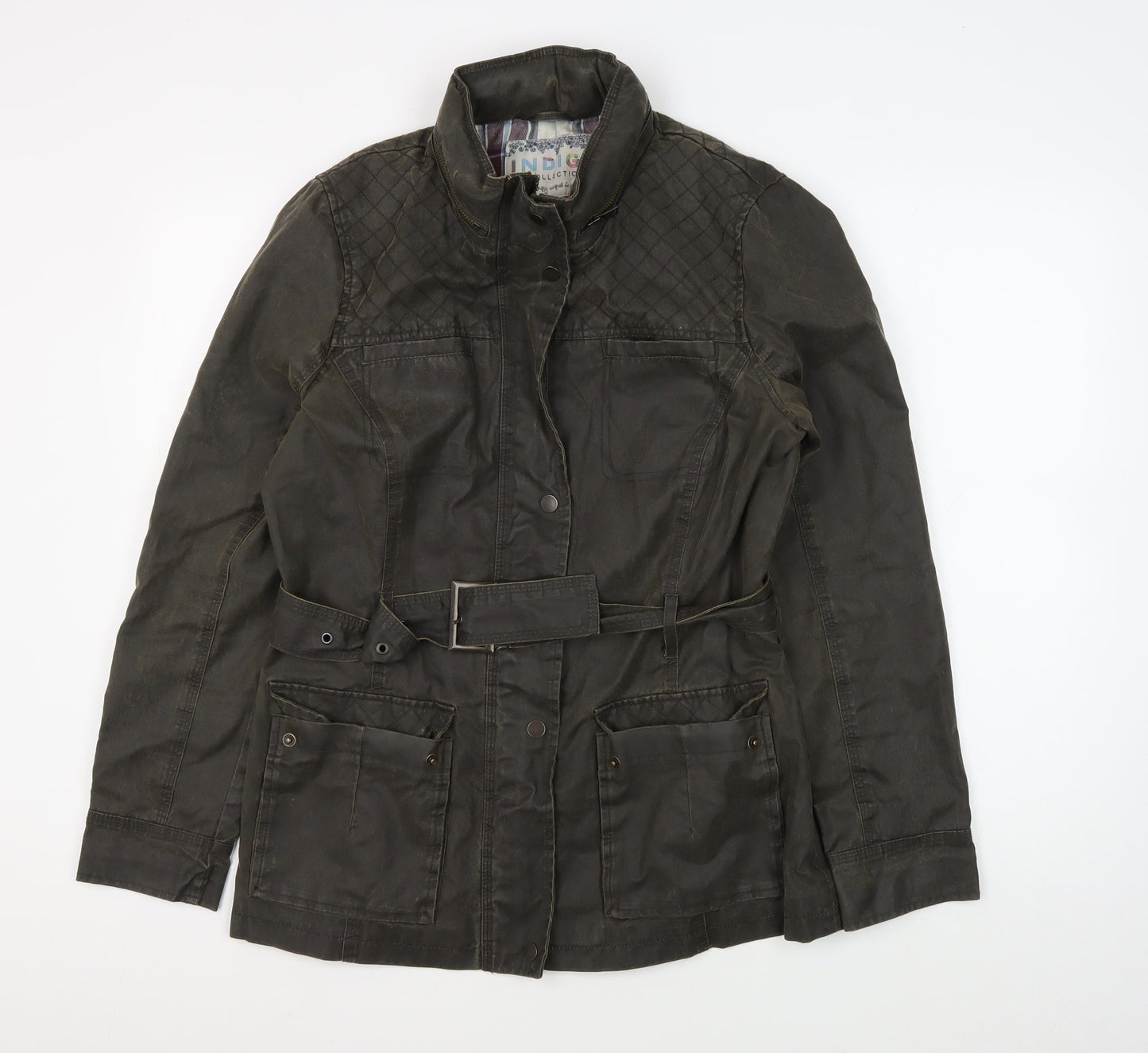 Marks and Spencer Women's Green Belted Jacket Size 12