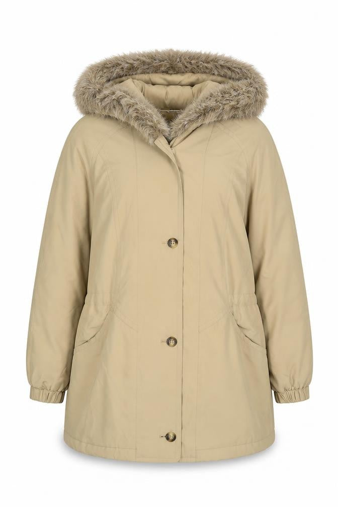 Marks and Spencer Women's Beige Parka Size 16 Hooded Jacket