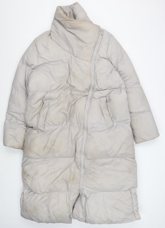 Nines Beige Women's Long Puffer Jacket 14 Winter Wear