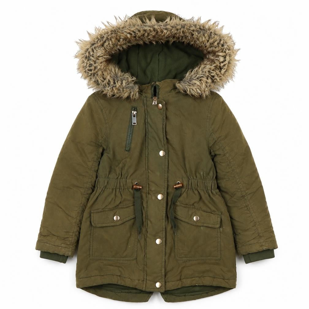 Marks & Spencer Girls' Green Parka 5-6 Years Hooded