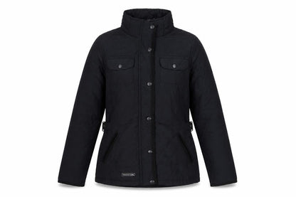 Trespass Women's Black Quilted Jacket, Size XS, Belted