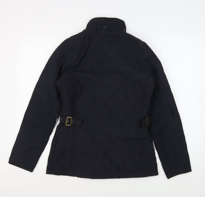 Trespass Women's Black Quilted Jacket, Size XS, Belted