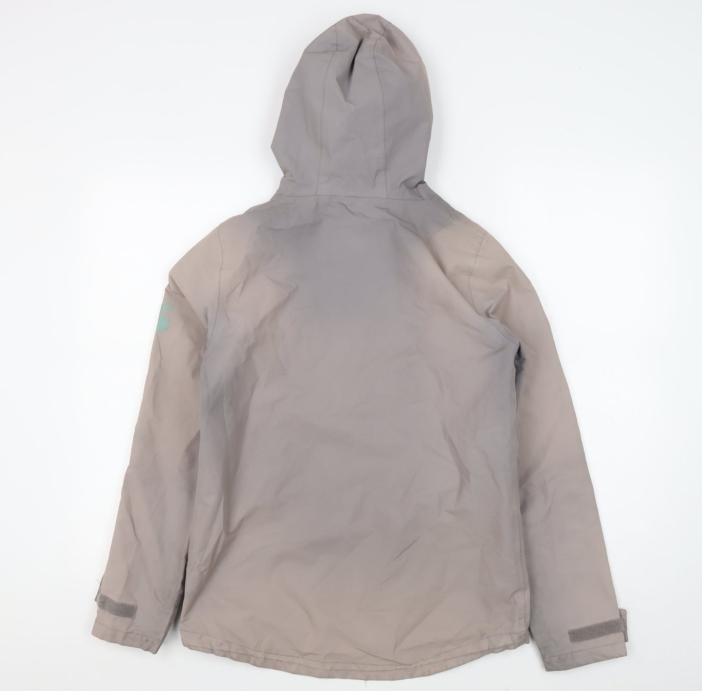 Weird Fish Women's Grey Hooded Jacket Size 8