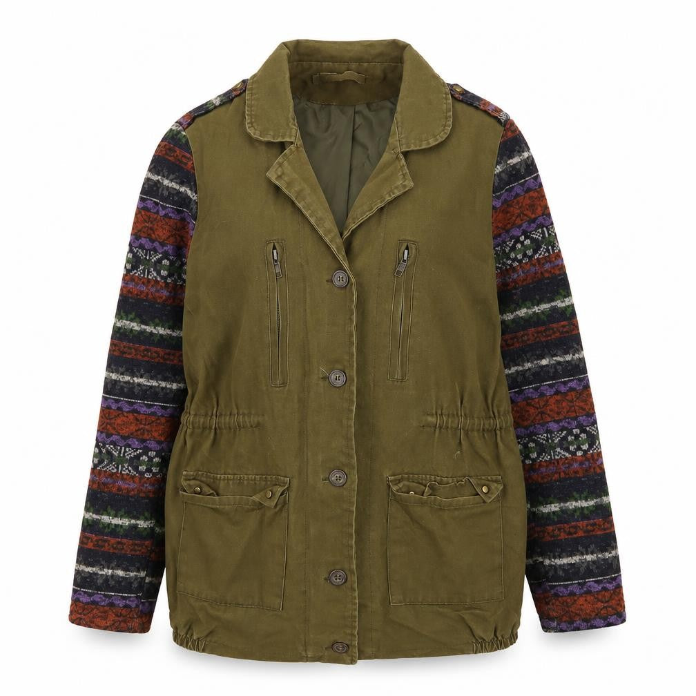 Vera & Lucy Women's Green Anorak Jacket - M, Fair Isle